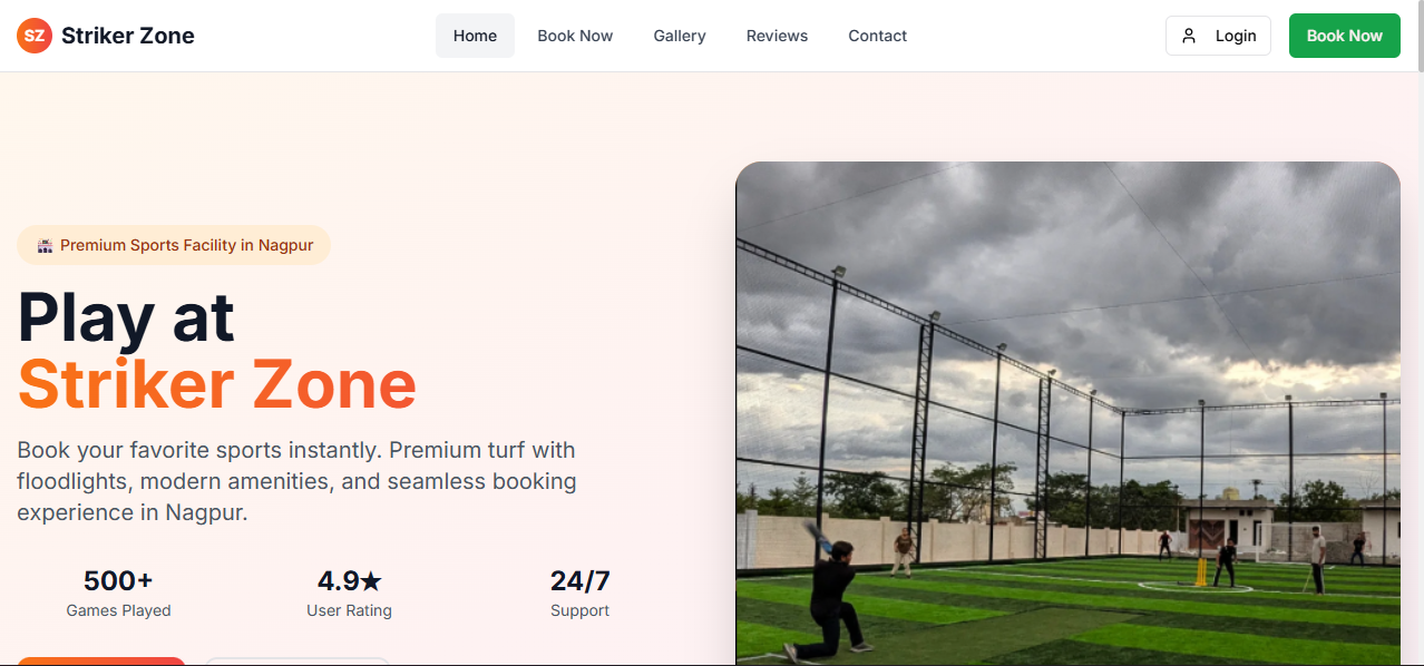 Striker Zone Turf Booking
